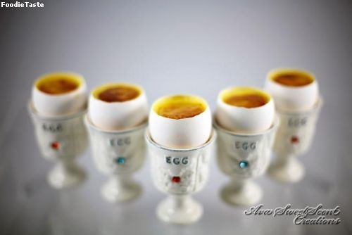 สูตรCrème Brûlée ครีมบรูเล่ ในเปลือกไข่