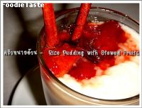 Rice Pudding with Stewed Fruits