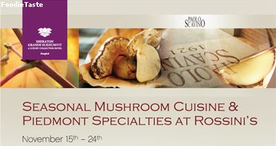 Seasonal Mushroom Cuisine & Piedmont Specialties Rossini’s  Chef Stefano Merlo 