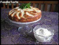 Apple cake with almond paste