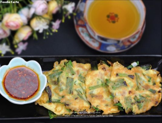 แพนเค้กเกาหลี (Korean Garlic Chive Pancake)