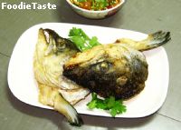 หัวปลาแชลมอนทอดเกลือ