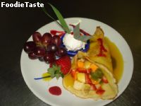 เครป ซูเฃ็ทใส่ผลไม้สด (Crepe Suzette with Fresh Fruit)