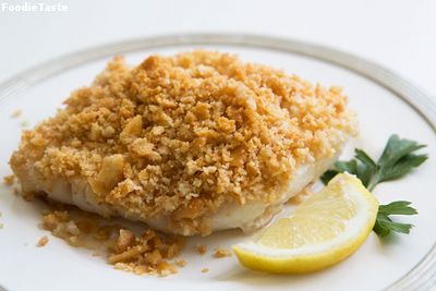 เนื้อปลาค็อดอบ baked cod