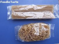 Buckwheat rice pasta and spaghetti พาสต้าและสปาเก็ตตี้ที่ทำจาก Buckwheat