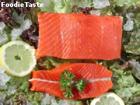 Sockeye salmon fillets เนื้อปลาแซลมอน